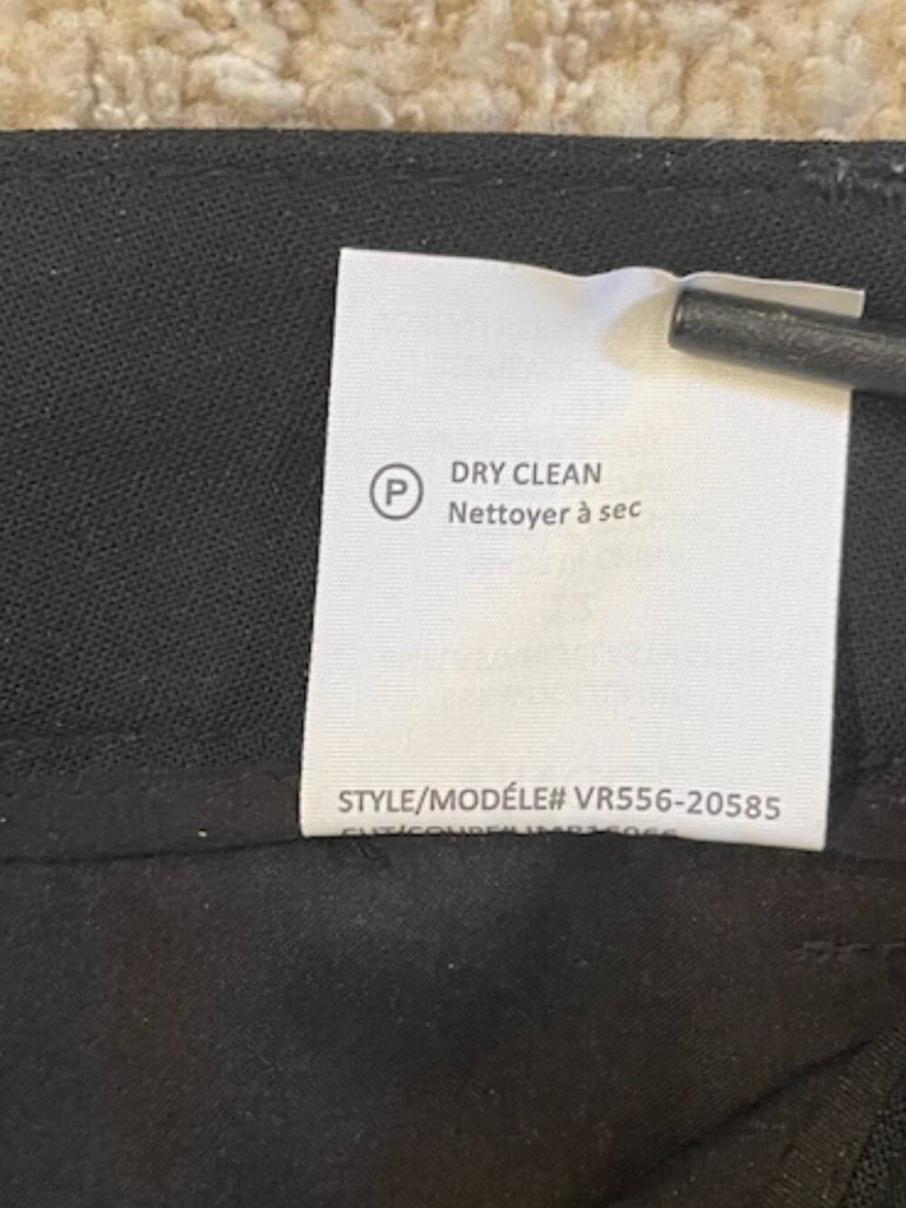 Vince Black Side Strapping Stretch Wool Trousers Pants Minimalist Size 12 EUC - Picture 16 of 16